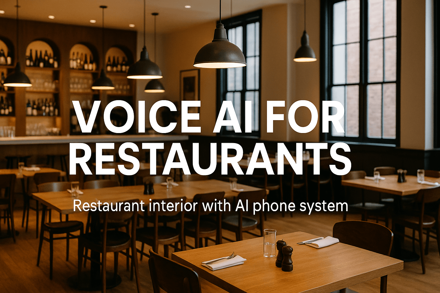 Voice AI for restaurants - restaurant interior with AI phone system