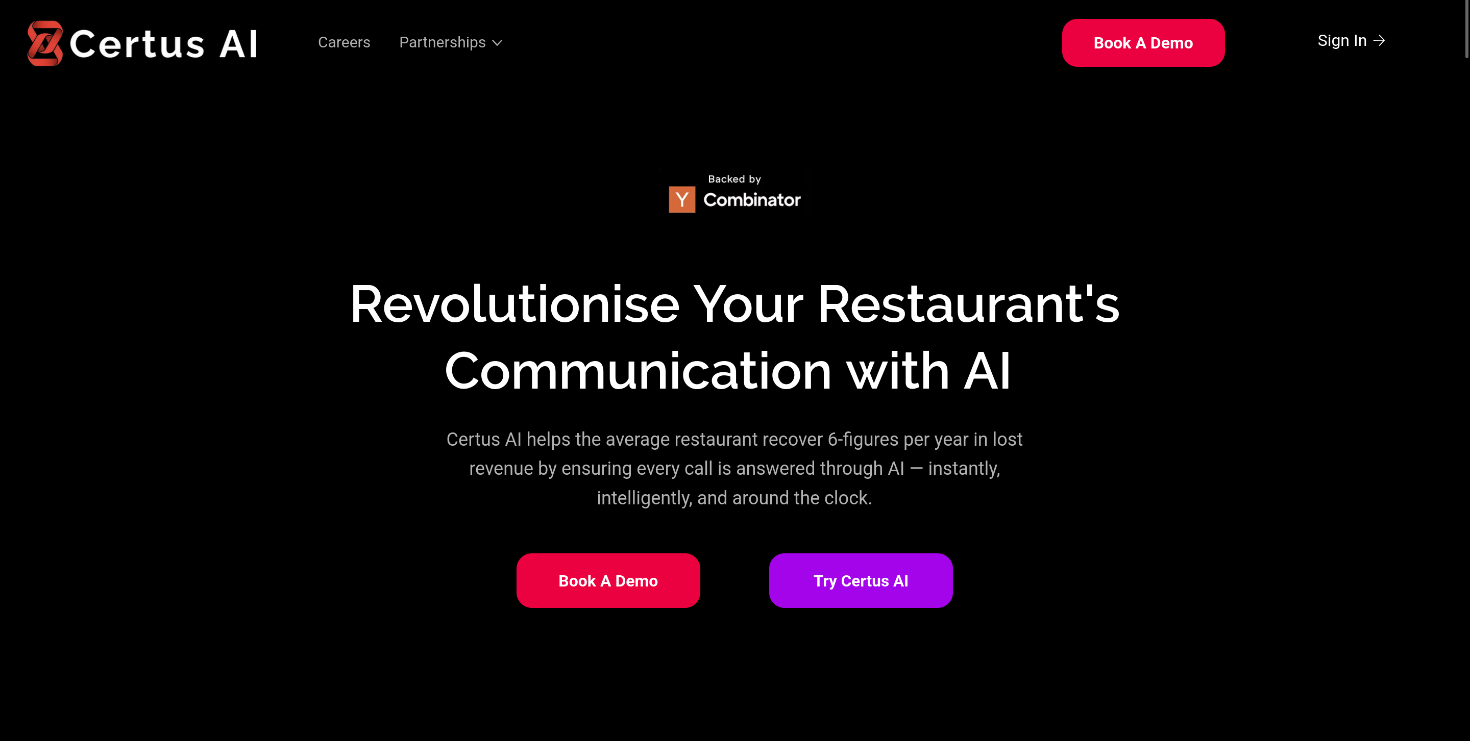Certus AI - Backed by Y-Combinator