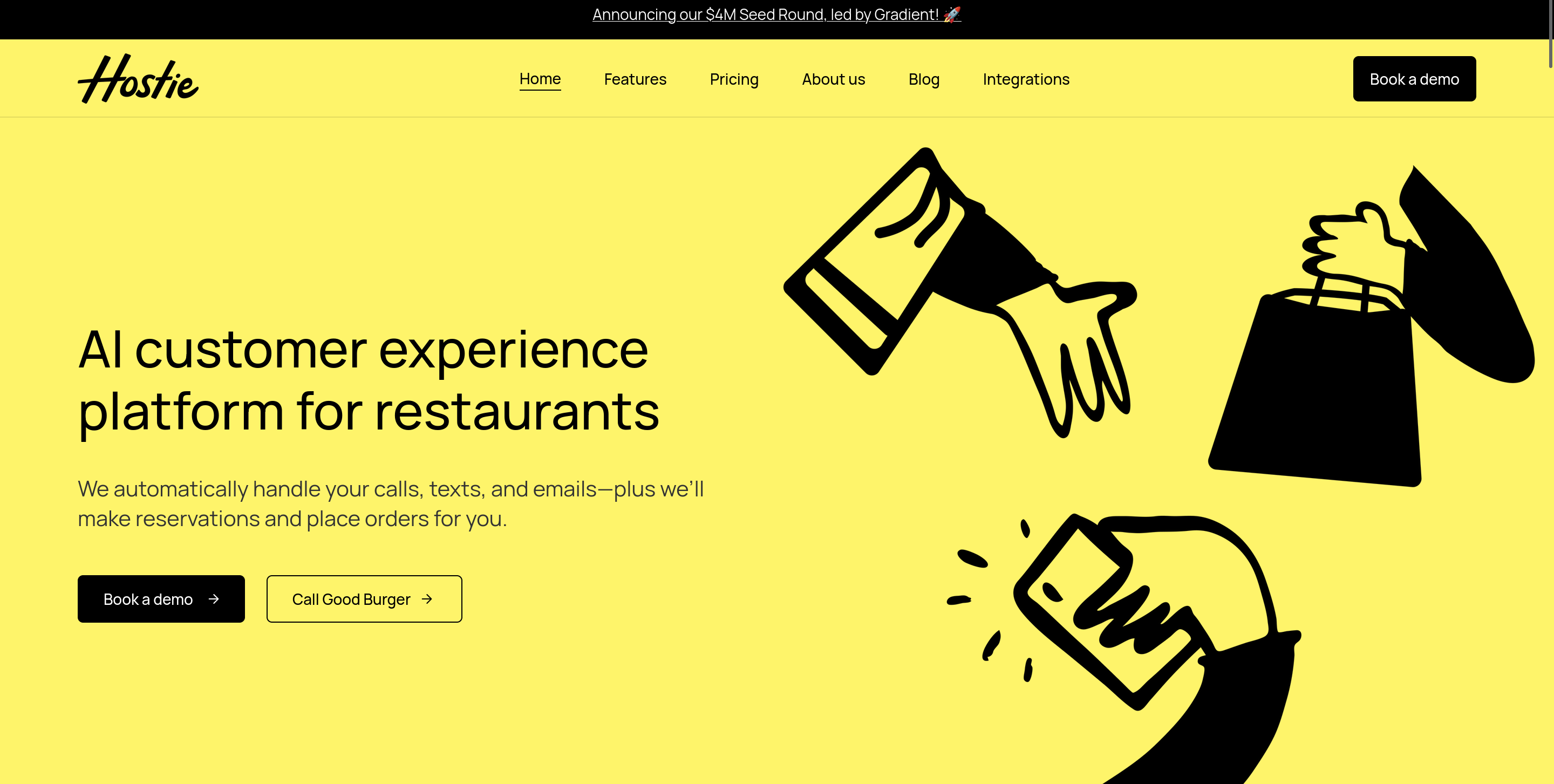Hostie AI - $4M seed round led by Gradient Ventures